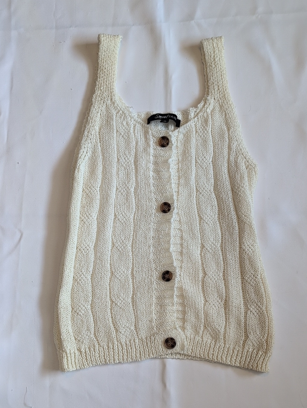 Sweet Rain White Knit Top